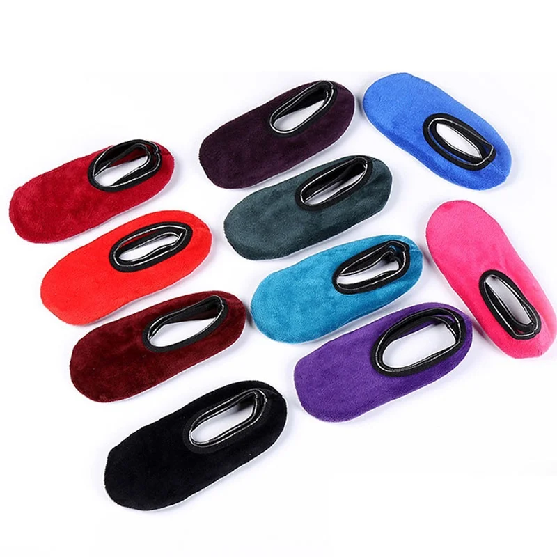

1 pair New Arrival Autumn Winter Parents Velvet Indoor Floor Socks Thicken Warm Short Anti-skid Boat Socks Fashion Socks