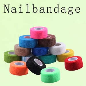NEWBY нетканый лак для ногтей Удалить повязку ran случайный цвет эластичность рулон ленты Swathe инструменты салфетки без ворса салфетки - изображение