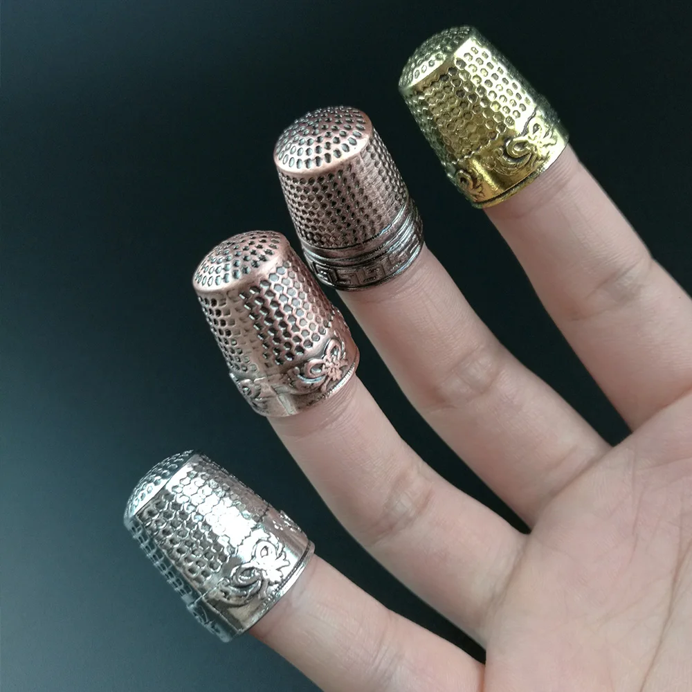Buy High Quality Thimble Finger Protector Classical Pattern Hard Metal Sewing