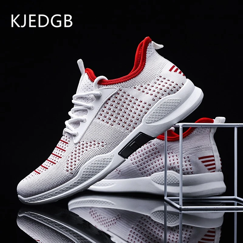 

KJEDGB Breathable Mesh Men Shoes Designer Casual Shoes Men Trendy Lace Up Mens Sneakers Male Shoe Adult Gym Footwear Man Shoes