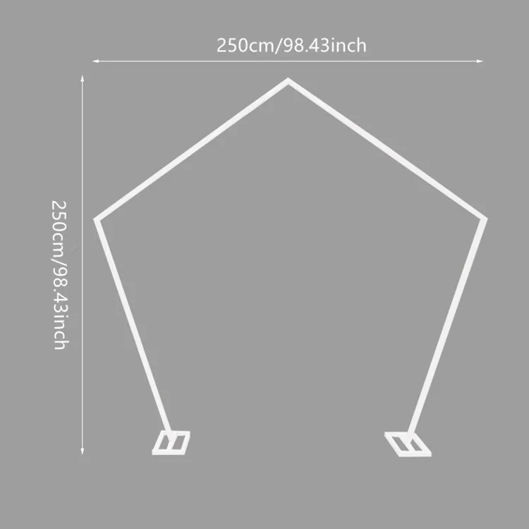 Европейская свадебная АРКА металлическая кованая искусственная подставка для цветов шестиугольная пятиугольная Геометрическая железная полка DIY вечерние реквизит для сцены