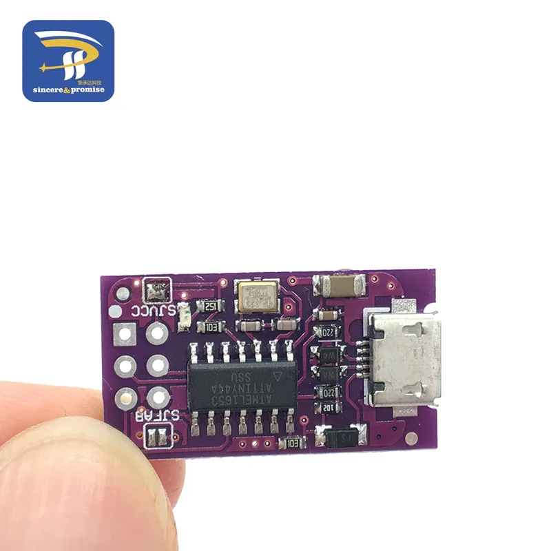 Миниатюрный программатор с Micro USB AVR ISP ATtiny44 ATTiny45 ATTiny85 модуль программатора USBTinyISP