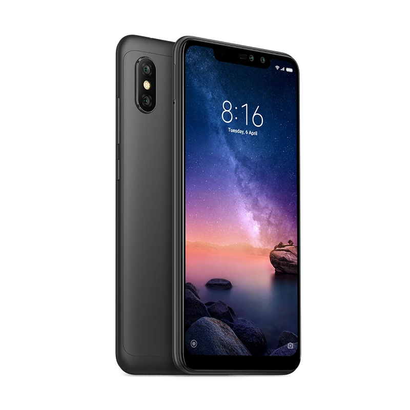 Xiaomi Redmi Note 6 Pro, 4 ГБ, 64 ГБ, Восьмиядерный процессор Snapdragon 636, полноэкранный мобильный телефон 6,26 дюйма, двойная камера AI, металлический корпус, CE