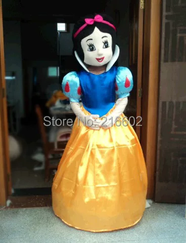 

High quality adult size Snow White Crtoon Mascot Costume Fancy Dress Cinderella cosplay costumes Free Shipping