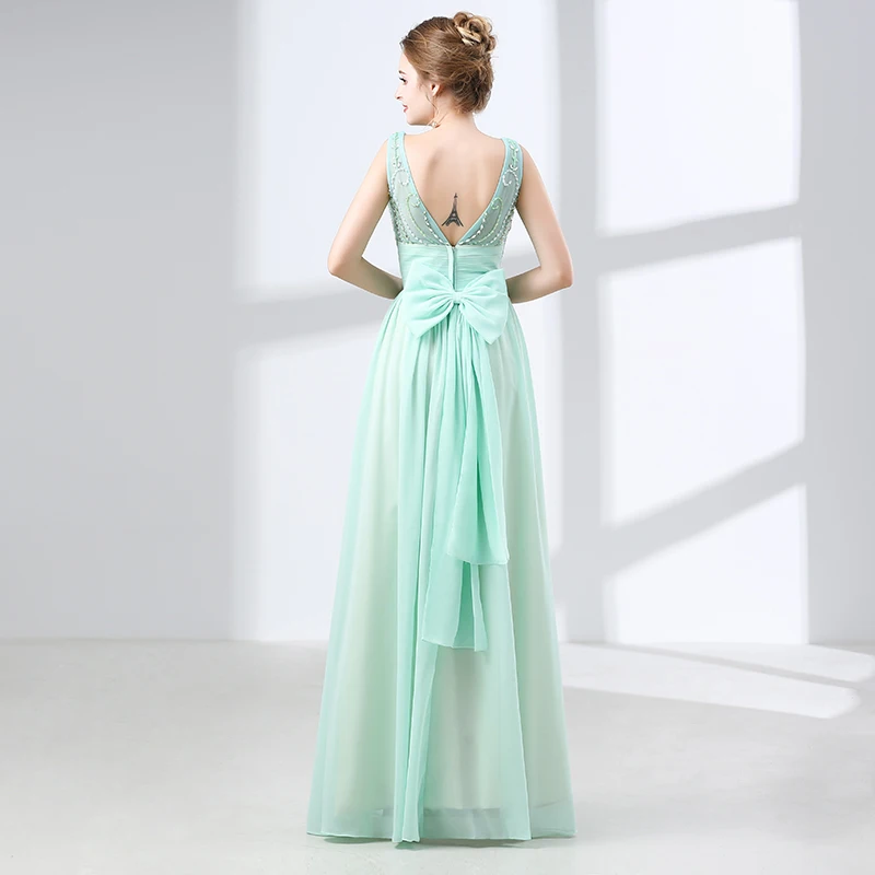 Женское шифоновое платье с бусинами Forevergracedress вечерние платья мятно зеленого