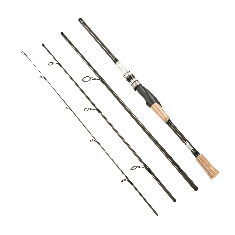 2.1m / 2.4m Fishing Rod Portable 4 Sections Spinning Casting High 99