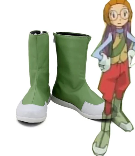 

Digimon Adventure Zero Two Digimon 2 MIYAKO INOUE MIYAKO YOLEI/ботинки для костюмированной вечеринки; Обувь зеленого цвета; Аксессуары для костюмов; Женская обувь