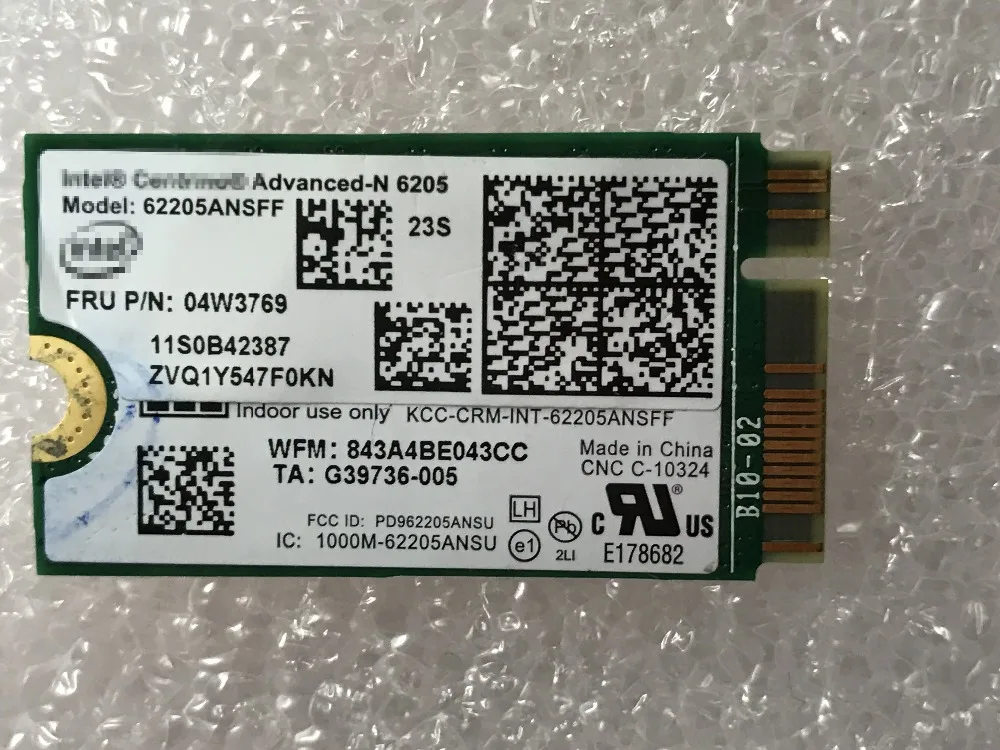 

DUAL BAND Wireless Wifi Advanced-N 6205 NGFF wifi adapter card for Lenovo Thinkpad 2013 X1 CARBON FRU 04W3769 62205ANSFF
