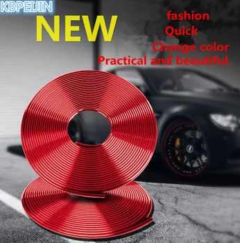 

8M Car Styling Chromium Plated Strip Rims blade Tire Protection Sticker for saab 9-3 9-5 93 95 900 9000 Accessories