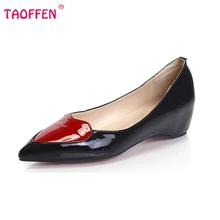 Women Flats Shoes Pointed Toe Casual Shoes Woman Sexy Bowknot Ladies Shoes Brand Patent Leather Flat Footwear Size 35-46 B202