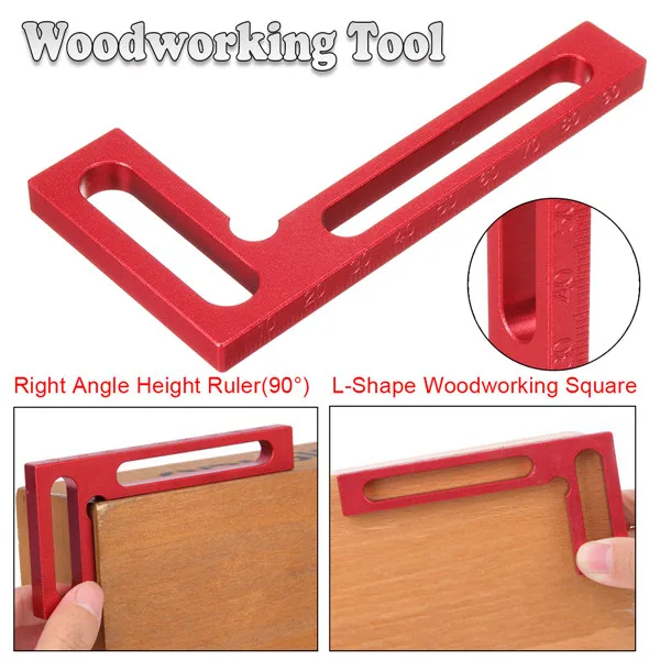 

1PC 100MM*50MM Mini Clamping Squares Measurement Tool Precision Woodworking Tools 100mm Woodpeckers L-Squre Minisquare