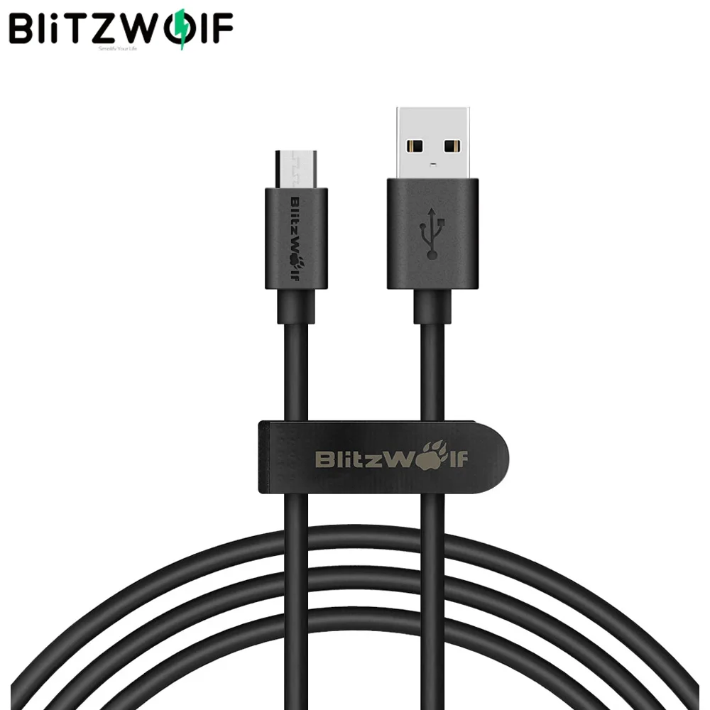 BlitzWolf 2.4A кабель Micro USB для передачи данных быстрой зарядки Samsung Android сматфона