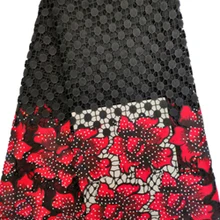 Вышитое Африканское кружево ткань высокого качества для нигерийского свадебного платья, водорастворимые FTB57 кружева с гипюровым шнуром кружевной ткани