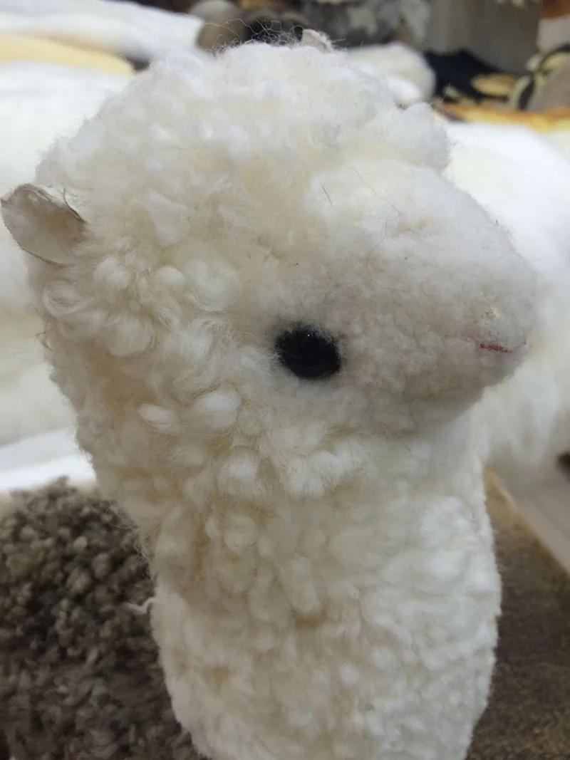 Stuffied Альпака животных мягкие плюшевые Alpacasso игрушка 100 фактический овец шерсть альпака подарки