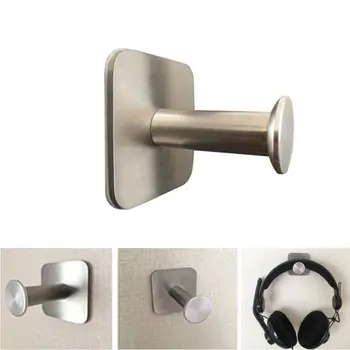 

1 Pcs Practical Simple Design Stickable Wall Hanging Mount Hook Universal Stainless Steel Headphone Holder Earphone Accessories