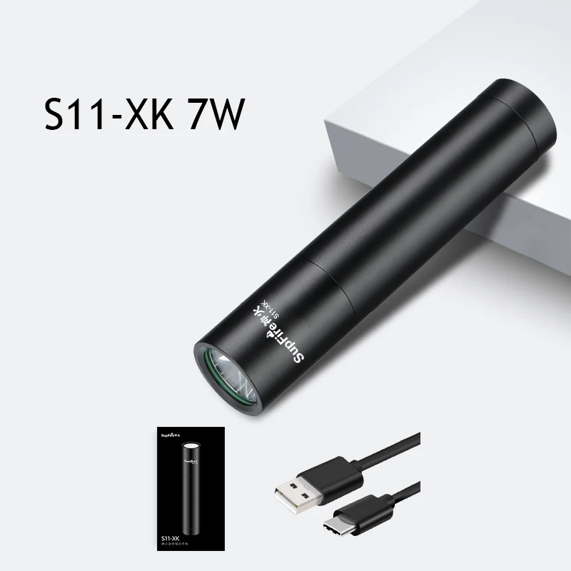 Флэш светильник USB Lanterna мини фонарь ручка Supfire S11 Linterna светодиодный велосипедный