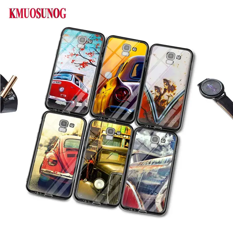 

Black Silicone Case Classic Vintage Old Retro Car for Samsung Galaxy j8 j7 j6 j5 j4 j3 Plus Prime 2018 2017 2016 Phone Bag Cover