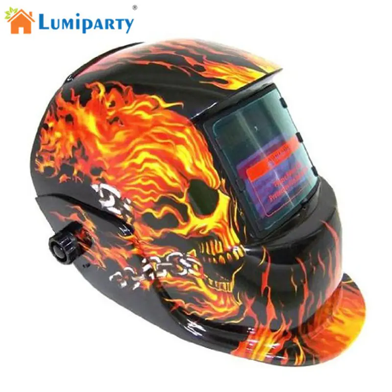 

Lumiparty Cool Skull Auto Darkening Solar Powered Welders Electric Welding Helmet Mask With Grinding Function Welding Machine