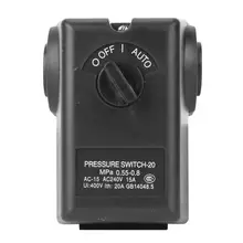 Переключатель насоса контроля давления высокого качества насос давления горизонтальный переключатель ручки для воздушного компрессора AC240V 15A 0,55-0.8MPA