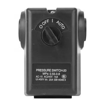 

Pressure Control Pump Switch High Quality Pump Pressure Horizontal Knob Switch for Air Compressor AC240V 15A 0.55-0.8MPA