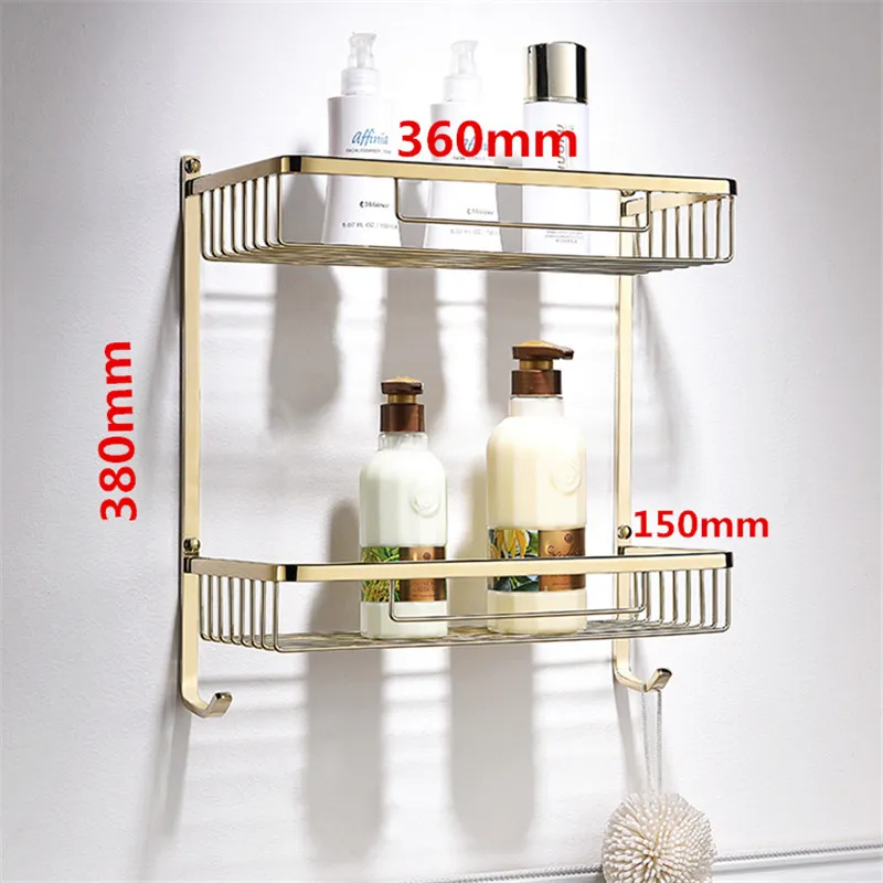 Полка для ванной комнаты медная душевая стойка настенная угловая полка квадратная полка для ванной и душа золото/хром органайзер для хранения держатель