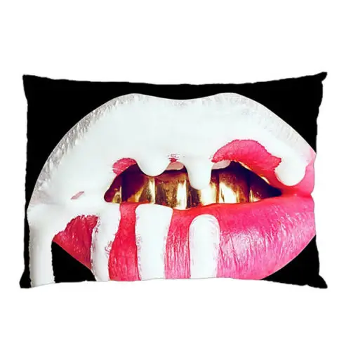 Hot Kylie Jenner Lip Pillow Case Cover Novelty Funny Lip Pillowcase