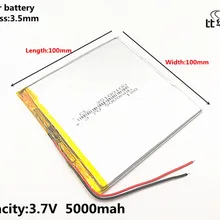 Большой емкости 3,7 V 35100100 5000 mah каждого планшета хорошего качества, универсальные литиевые аккумуляторы