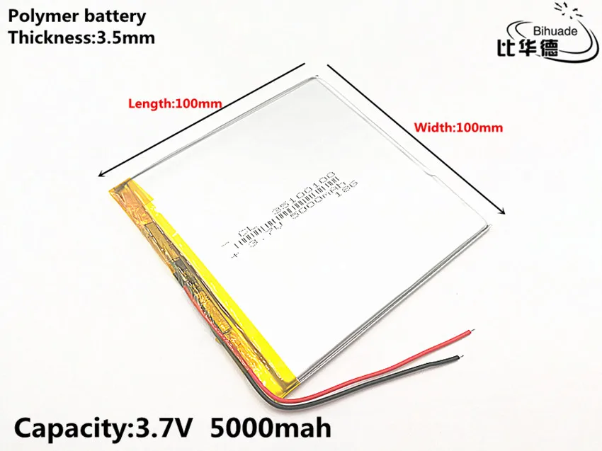 Хорошего качества большой ёмкость 3,7 в 35100100 5000 мАч каждый планшет универсальный перезаряжаемые литиевые батареи