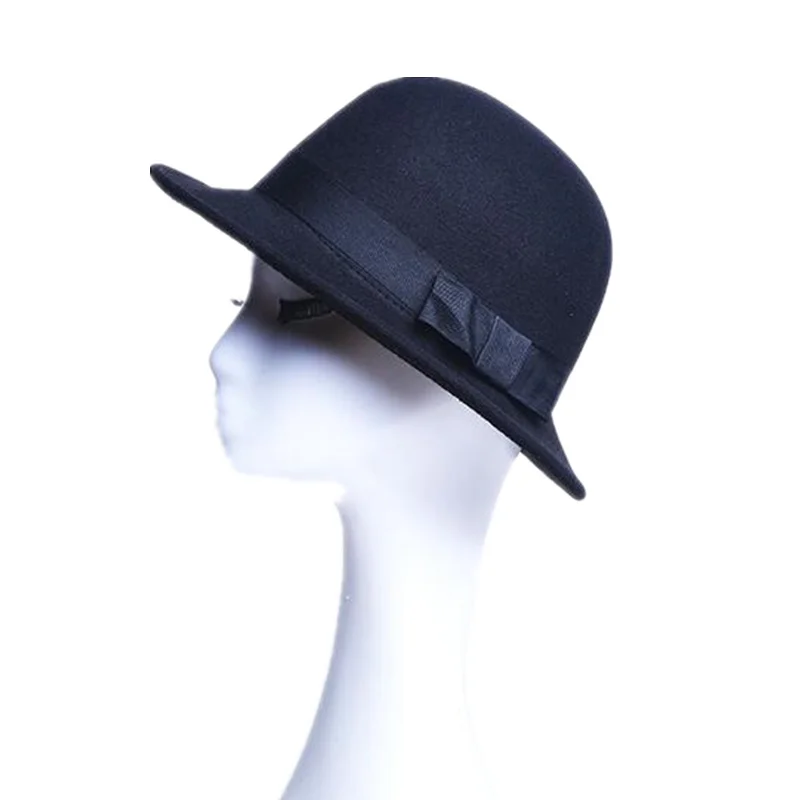 Buy New Solid Fedoras For Girls Beanie Hats With Bow