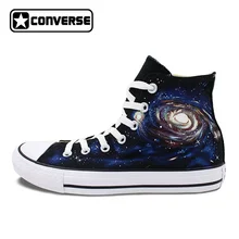 Planet Galaxy Nebula Original Design Converse All Star Hand Painted High Top Canvas Shoes Men Women Sneakers Woman Man