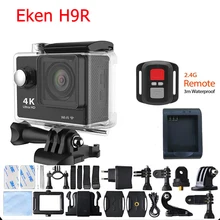 Экен H9R 4 KAction Камеры Ultra HD Gopro Стиль Спорт Wi-Fi 16MP 1080 P 30 М Под Водой Шлем Cam 170D Объектив + Romote Управления