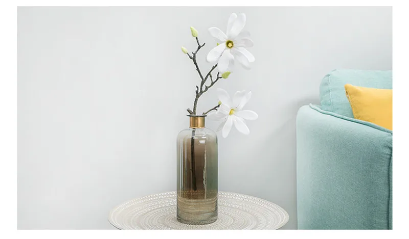 Flone 2 Heads Artificial European Magnolia Simulation Mini Small Orchid Flower Silk Flower Wedding Home Party Decor Floral (7)