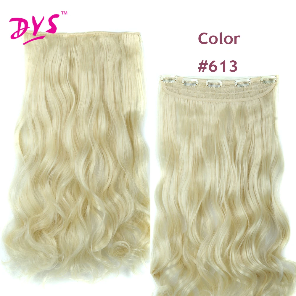 Deyngs 60CM One Piece 5 Clips in Hair Extensions For Women 34 Full Head Long Wavy16 Colors High Temperature Synthetic Fiber  (13)