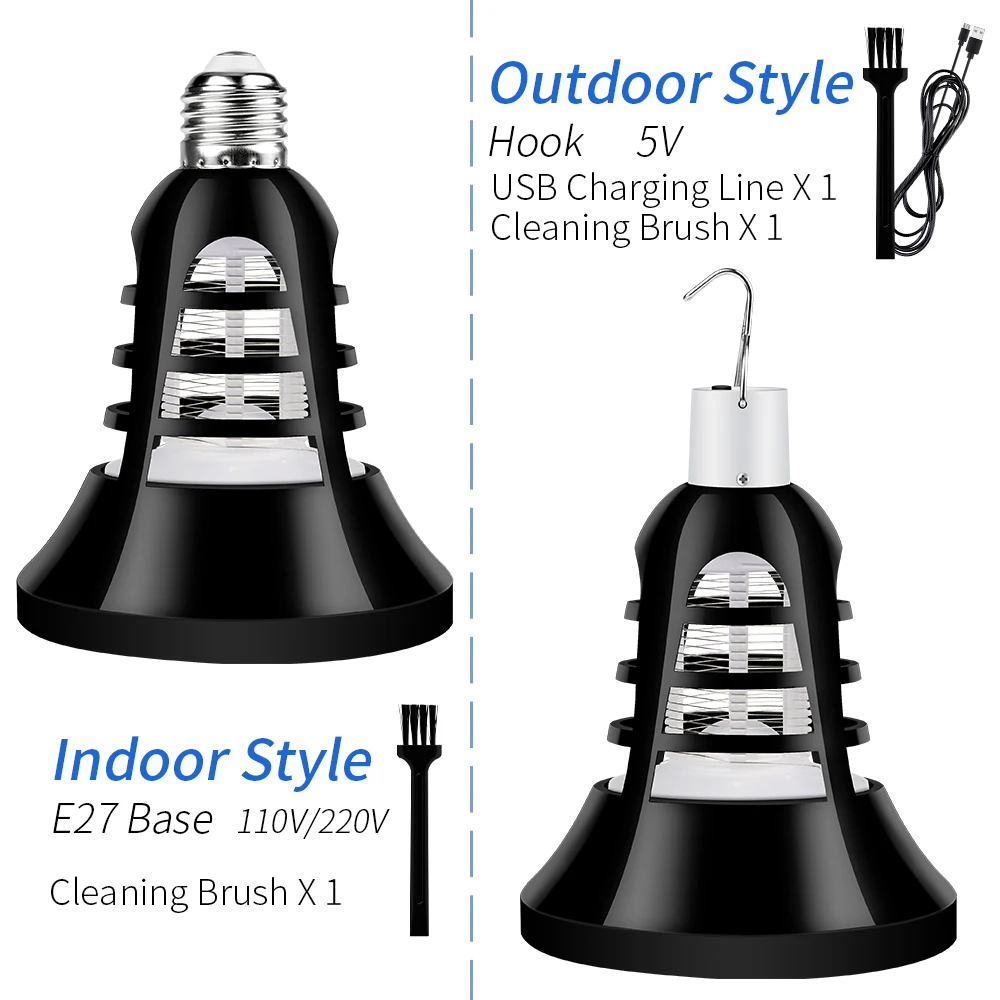 

Mosquito Trap Led Insect Killer Lamp E27 led ampoule moustique 110V/220V Anti Fly Bug Zapper 5V USB Led Night Light Pest Control