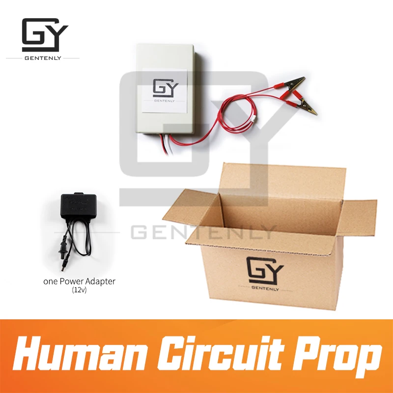 Escape Room Game Human Circuit Prop Hold Hands To Open 12V Magnet Lock Chamber Prop For Room Escape Game Hand In Hand To Unlock escape room prop