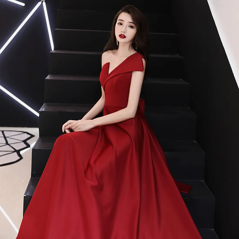 Красные модные платья невесты женские сексуальные с v-образным вырезом одно плечо без рукавов размера плюс вечерние Клубные ночные длинные платья vestidos robe femme