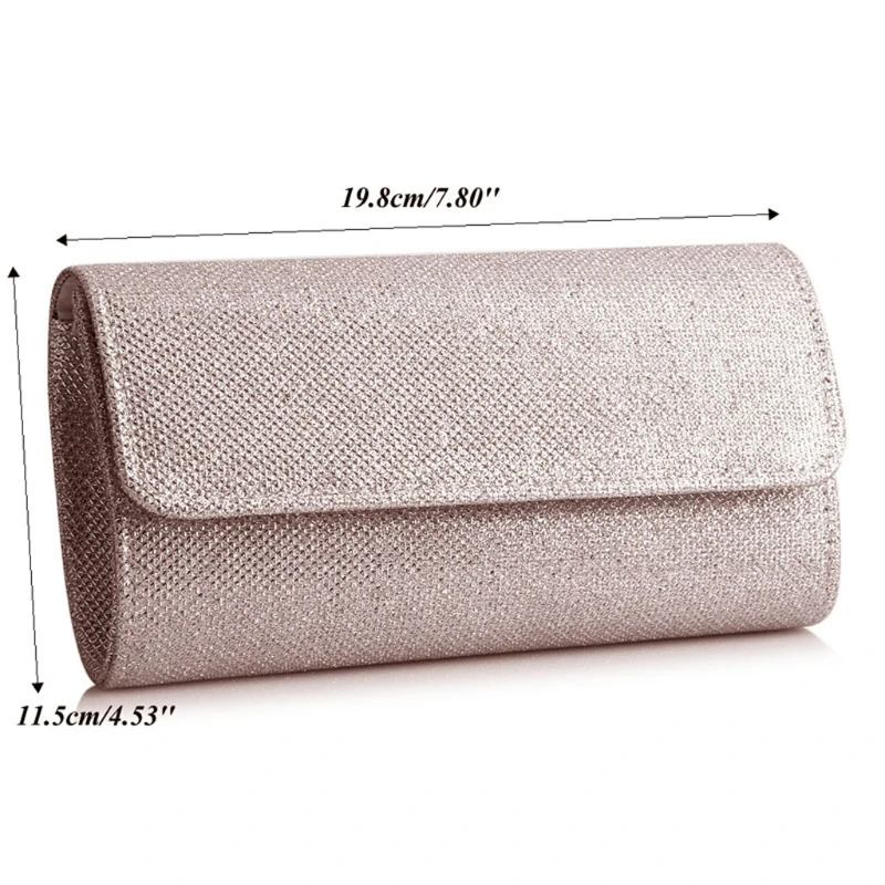 THINKTHENDO Women's Evening Shoulder Bag Bridal Clutch Party Prom Wedding Envelope Handbag THINKTHENDO Women's Evening Shoulder Bag Bridal Clutch Party Prom Wedding Envelope Handbag
