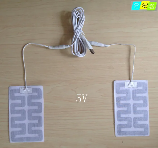 Новый 1 комплект 5 в usb прицеп 2 нагревательный элемент. Теплый элемент для стельки