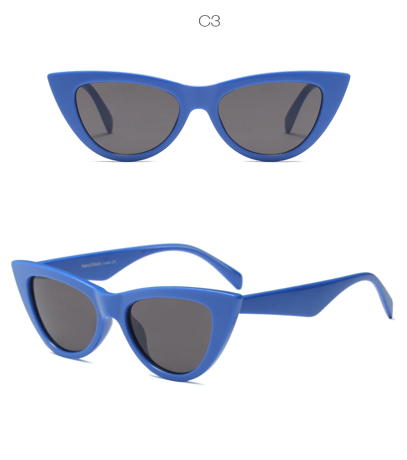 WHO CUTIE негабаритных Ретро кошачий глаз солнцезащитные очки женские брендовые дизайнерские винтажные женские модные зеркальные линзы солнцезащитные очки 643