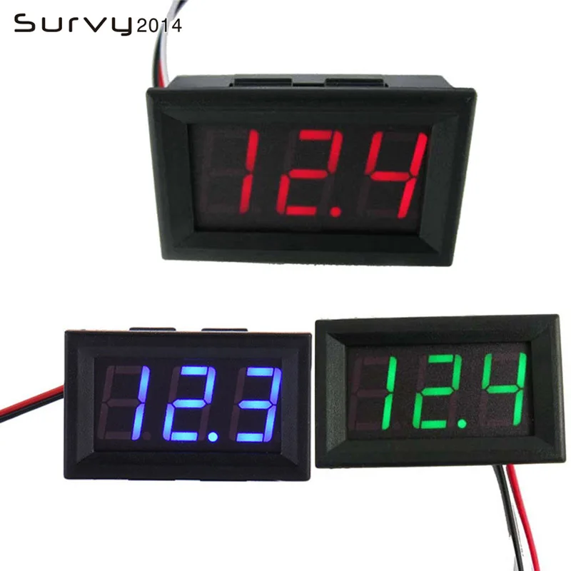 

DC 0V-30V Digital Voltmeter Ammeter Red Blue green LED Display Voltage Current Indicator