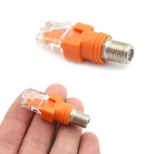1 шт. F Type коннектор RF мама к RJ45 папа коаксиальный баррель муфта