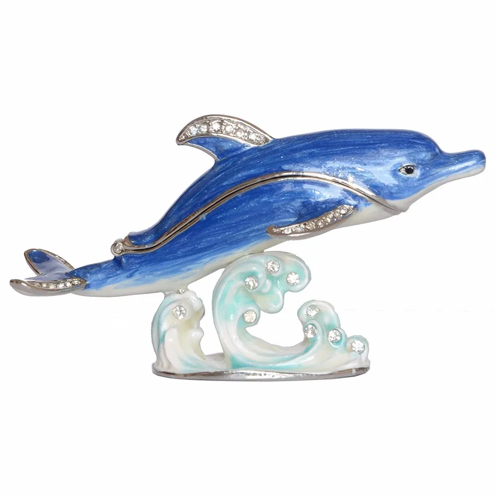 TBP1554-dolphin trinket jewelry box