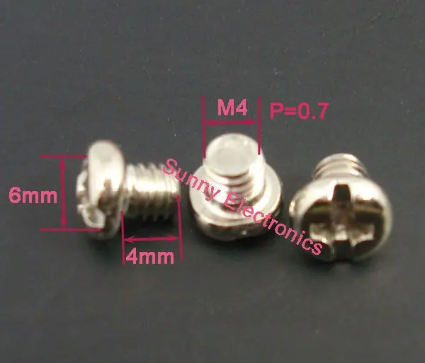 

free shipping 100 pcs M4 Screw M4x4 mm Stainless Steel DIY Brand New