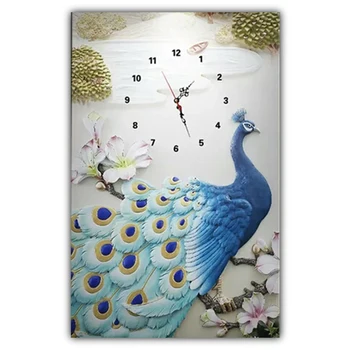 

5D diamond cross stitch crystal full decoration Diy painting peacock clock diamond painting embroidery landscape handmade patter