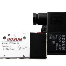 3V210-08 Пневматический электромагнитный клапан 110 В 3 порта 2 положения Соленоидный клапан управления, Реверсивный, воздушный клапан