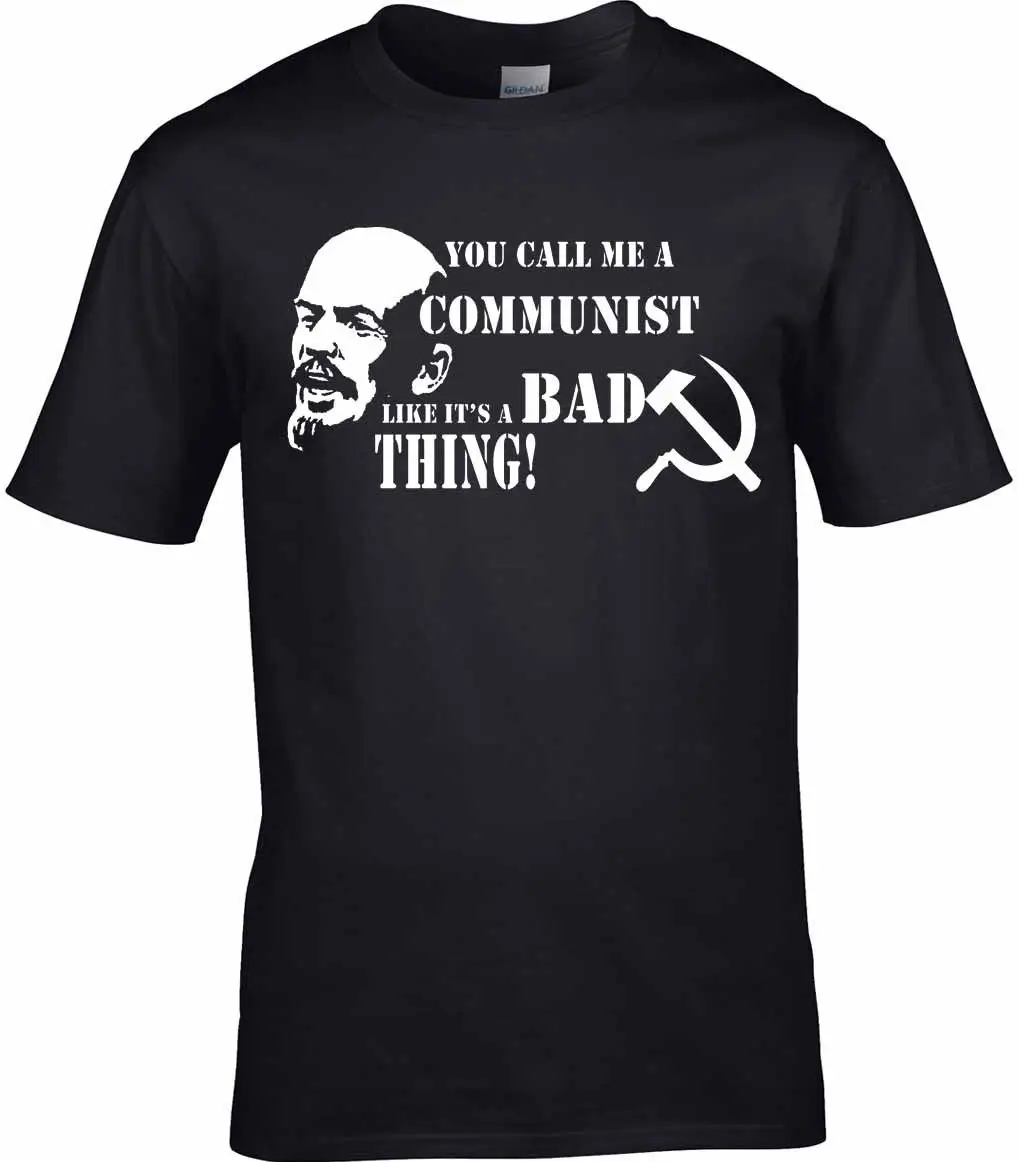 Communist T Shirt Political Lenin Russia Socialist Mens Marxist T Shirt Cotton Men Short Sleeve