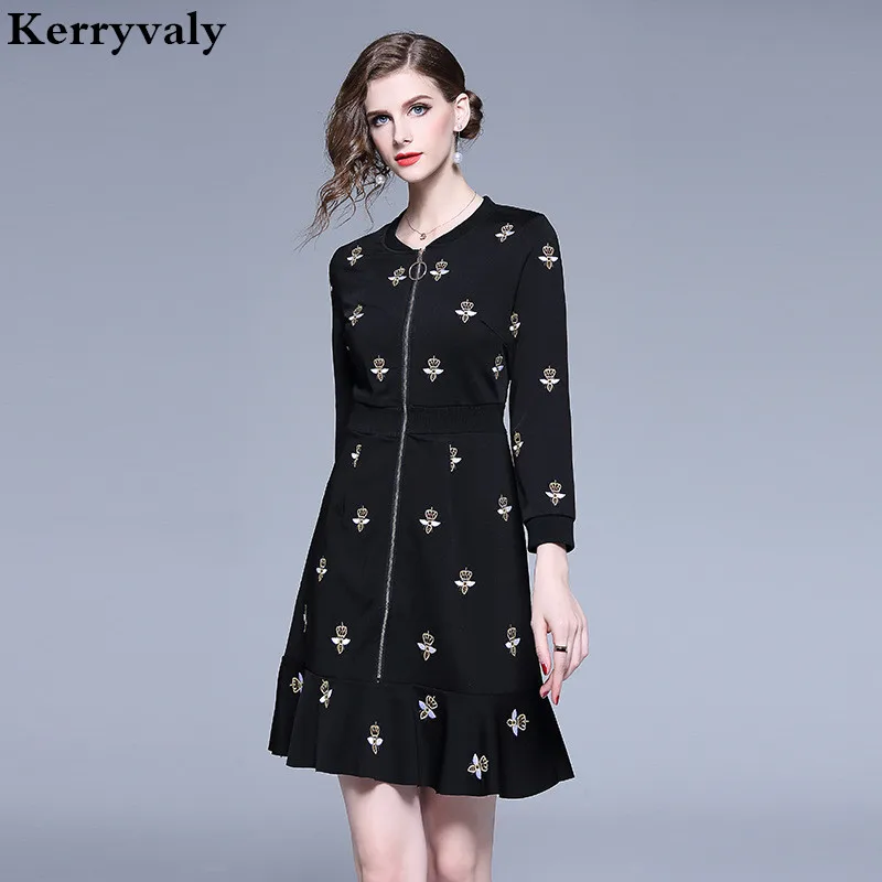 Весна с v образным вырезом красный сложенный вышитое платье Vestidos Invierno 2021 женские