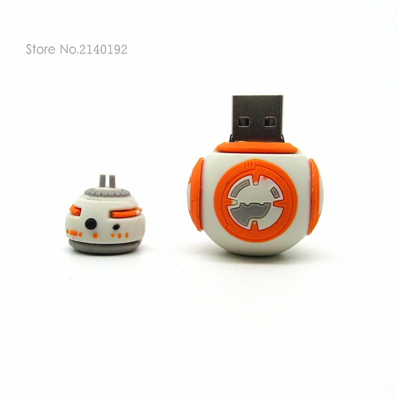 Мода Звездные войны BB-8& R2D2 милый флеш-накопитель робот usb флеш-накопитель 4 ГБ/8 ГБ/16 ГБ/32 ГБ usb 2,0 флэш-диск карта памяти мультфильм BB8