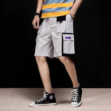 MRDONOO новые летние мужские карго шорты с карманами стиль сафари Хлопок повседневные шорты Уличная DK285