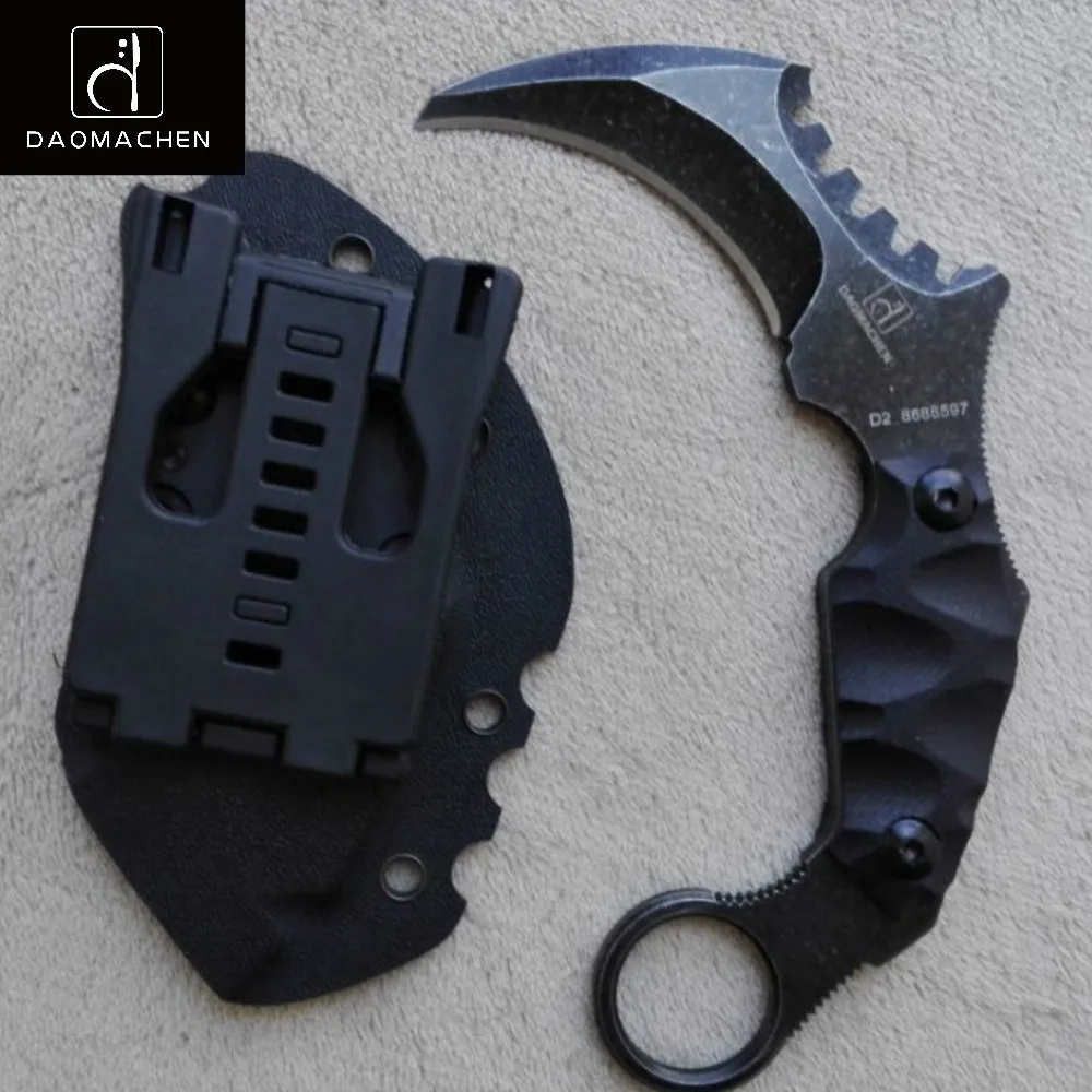 Тактический нож Karambit для кемпинга, выживания, охотничьи ножи, многофункциональные инструменты D2 лезвия, охотничьи ножи в подарок